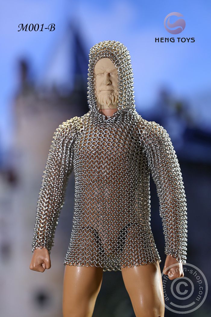 Chainmail (Long-sleeve Shirt w/ Hood) - Stainless Steel Armour - male