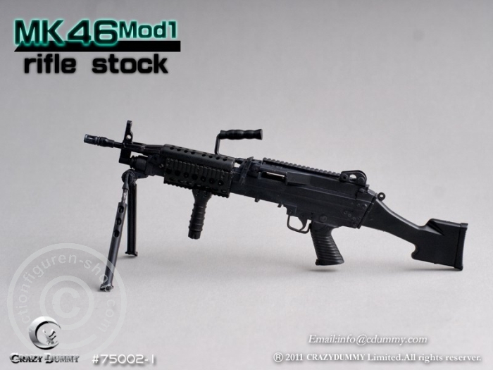 MK46MOD1-rifle stock - black