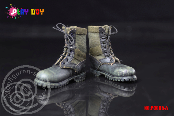 Combat Boots - green/black