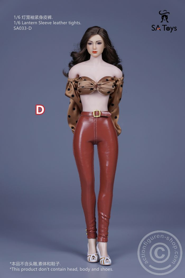 Lantern Sleeve & Leather Tights - D