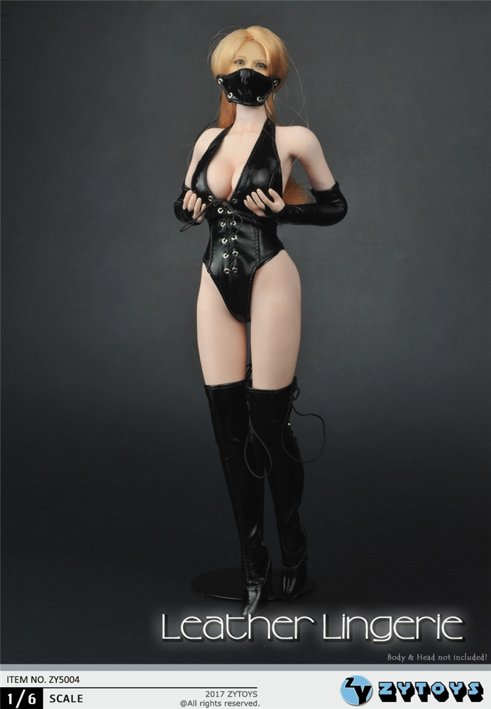 ZY5004-08 Sexy Leather Lingerie Set