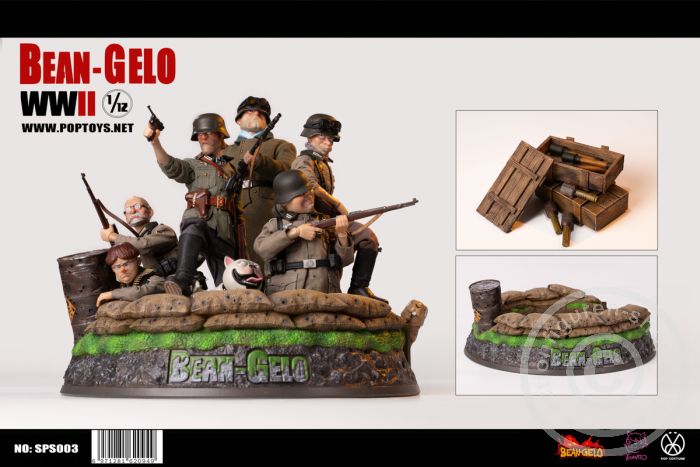 PT-SPS003-12 Six-Man Battlefield Platform Scene - Scene Props Series