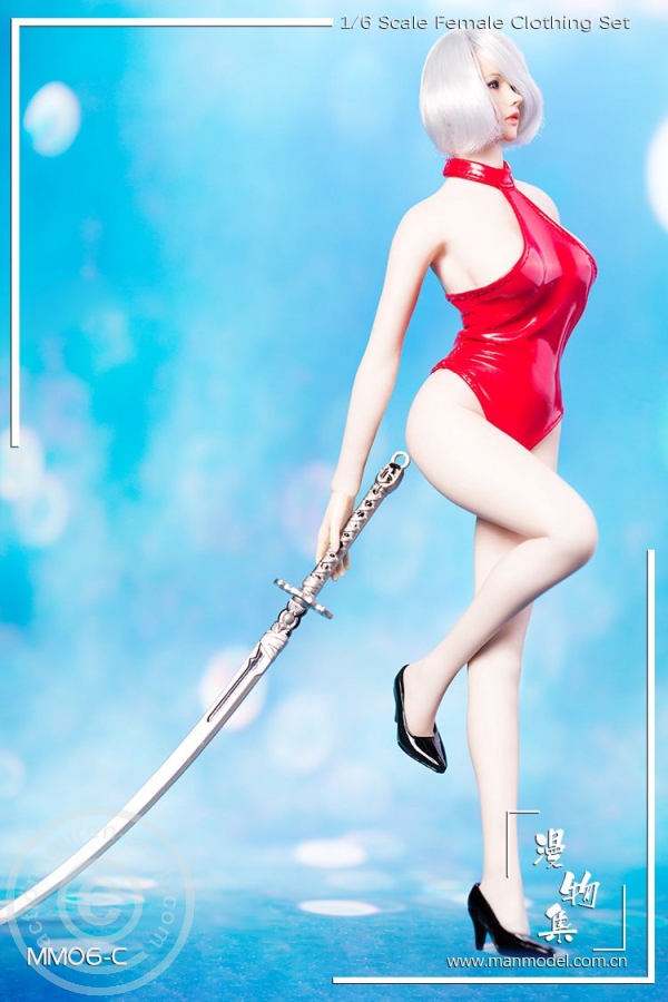 Female One Piece Swimsuit Set - rot