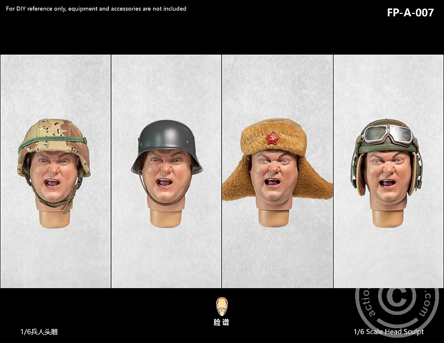 Head - male - white - fat - grinning - shouting Head - male - white - fat - grinning - shouting