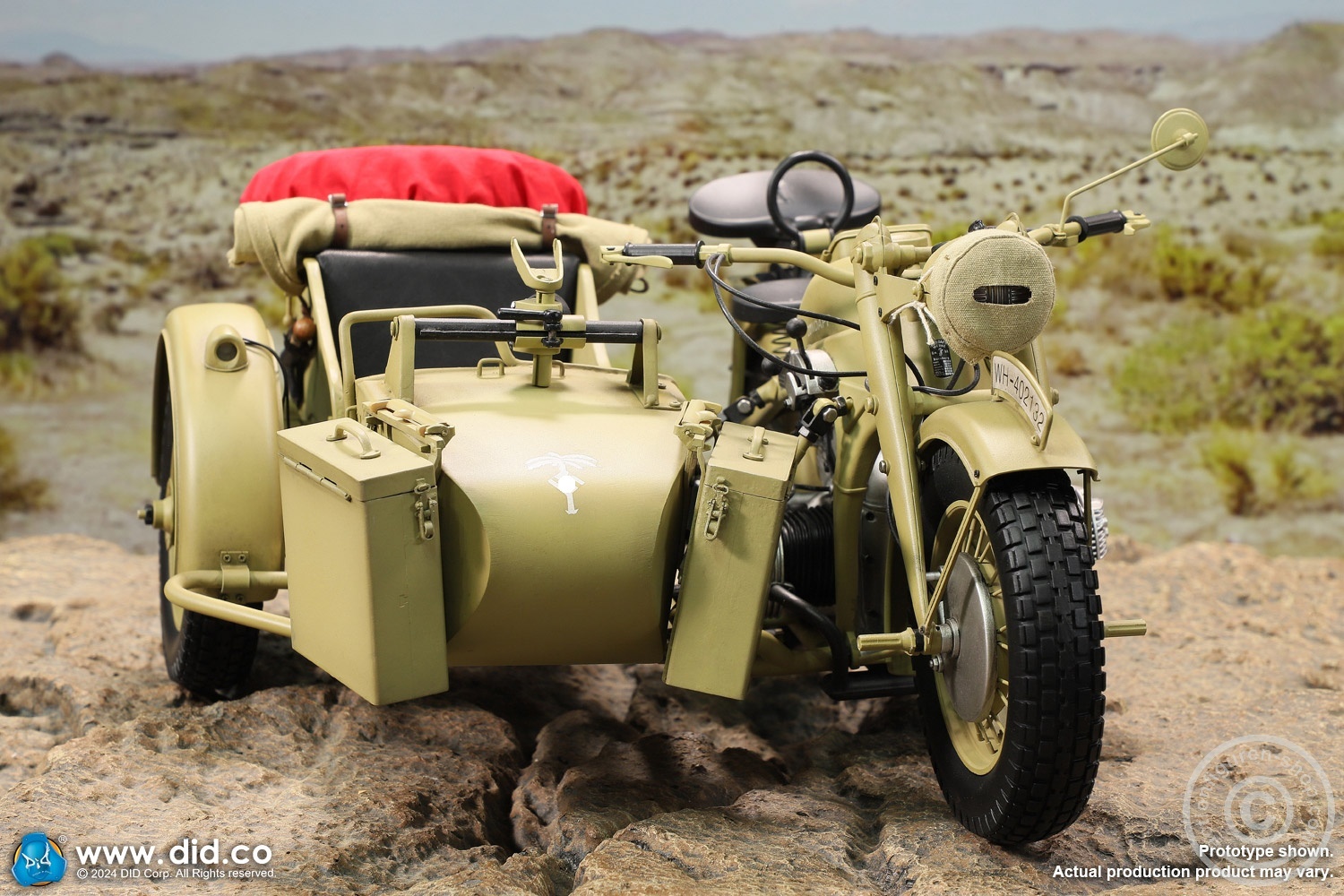 German Zündapp KS 750 Motorcycle with sidecar (Sand) - in 1/6 scale