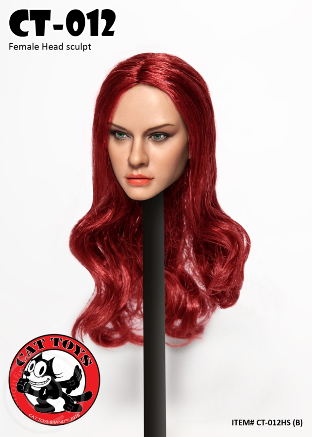 Female Head - long Red Hair