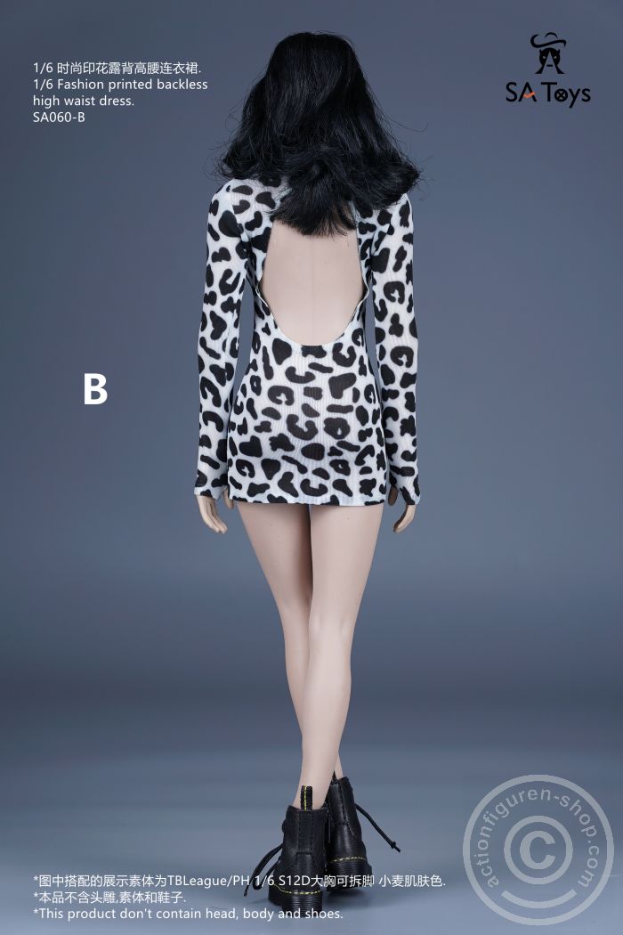SATSA060B-02 Fashion Backless High Waist Dress - B