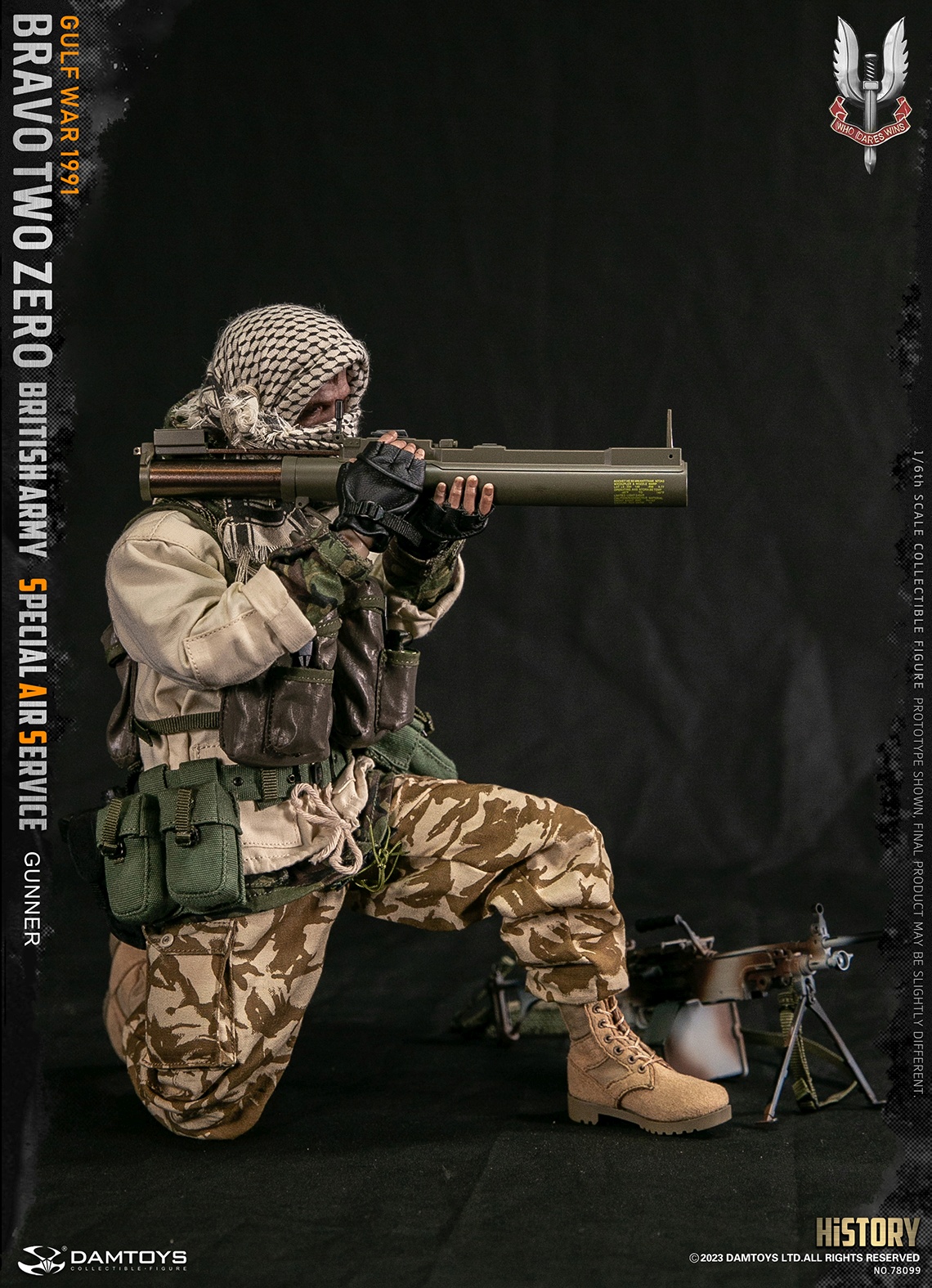 Bravo Two Zero - British Army Special Air Service (SAS) Gunner - Gulf War 1991 - in 1/6 scale Bravo Two Zero - British Army Special Air Service (SAS) Gunner - Gulf War 1991 - in 1/6 scale