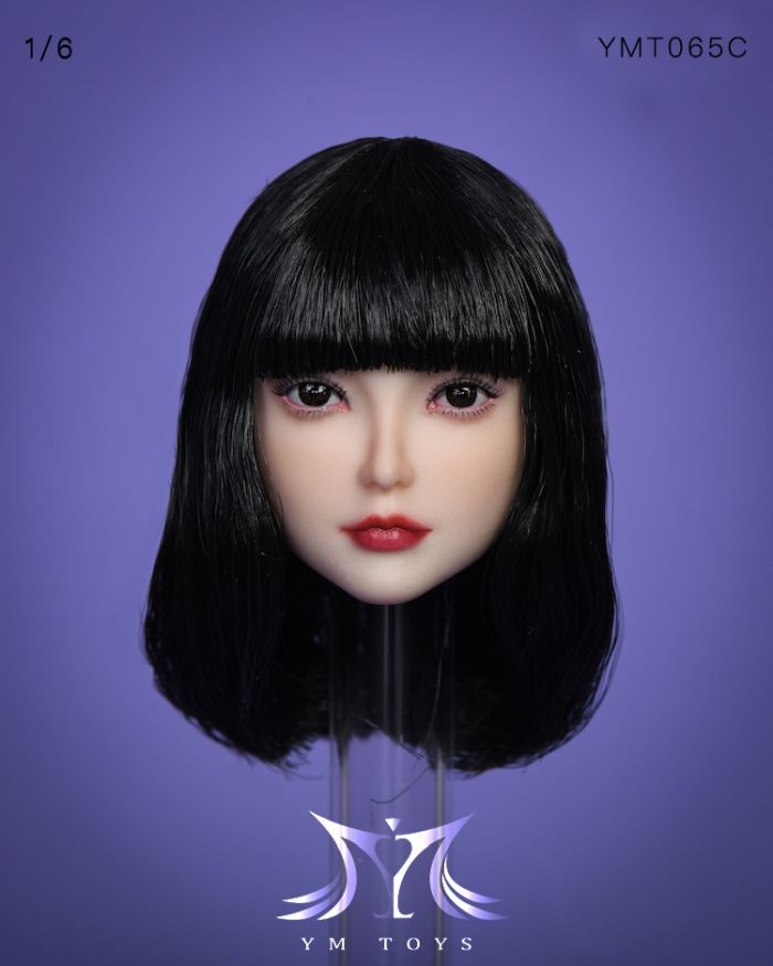 Head - mid-long black Hair