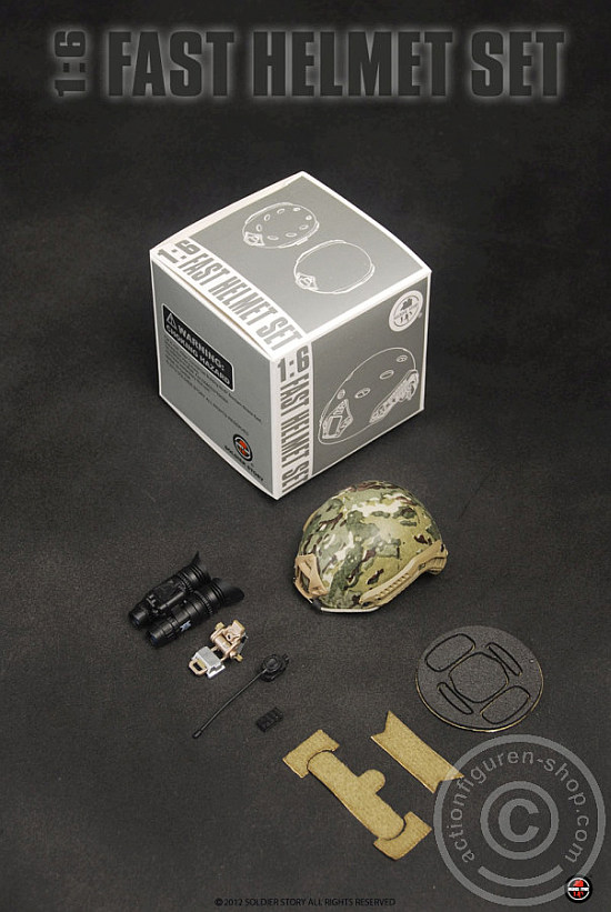 FAST Helmet, High Cut (XP) Helmet w/ Skeleton shroud - MultiCam