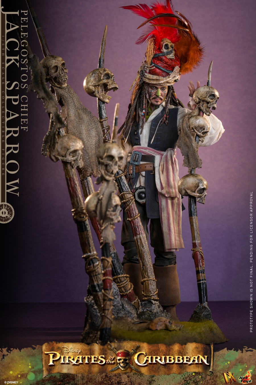 Pirates of the Caribbean: Dead Man's Chest - Pelegostos Chief Jack Sparrow - DX48 - in 1/6 scale