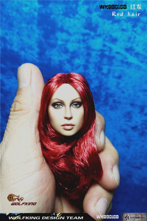 WK89016B-06 Kopf - long red Hair