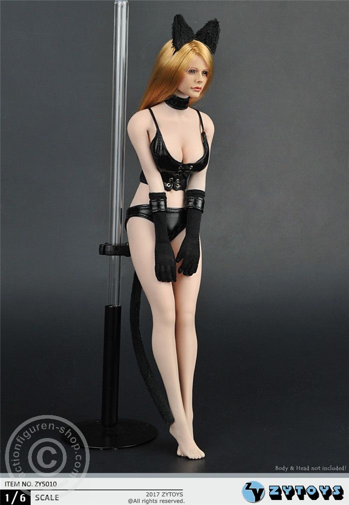 ZY5010-07 Sexy Cat Girl Leather Lingerie Set