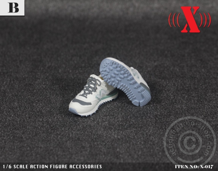 ZYX017B-02 Female Sneaker - white/grey