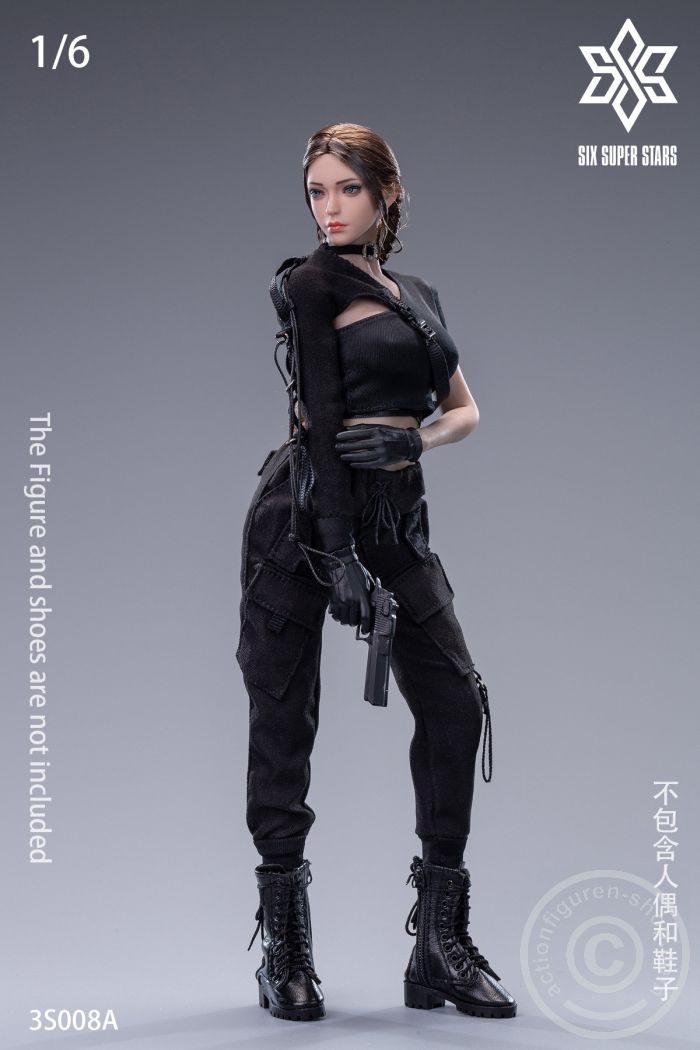 3S-008A-04 Sexy Raglan Top and Cargo Pants Dress Set