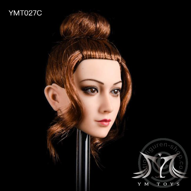 Kopf - brown Hair - pinned Up