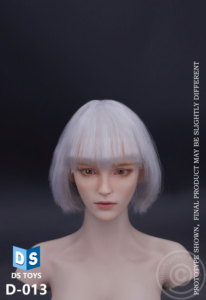 Female Head - short - white Hair