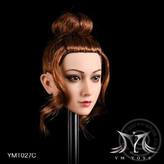 Kopf - brown Hair - pinned Up