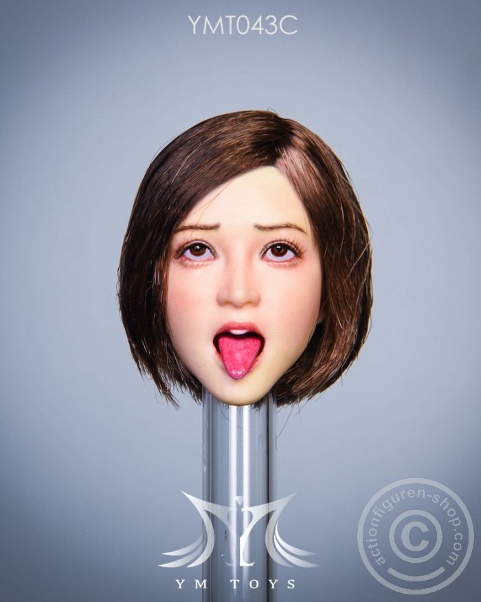 Head - brown short hair w/ Tongue out