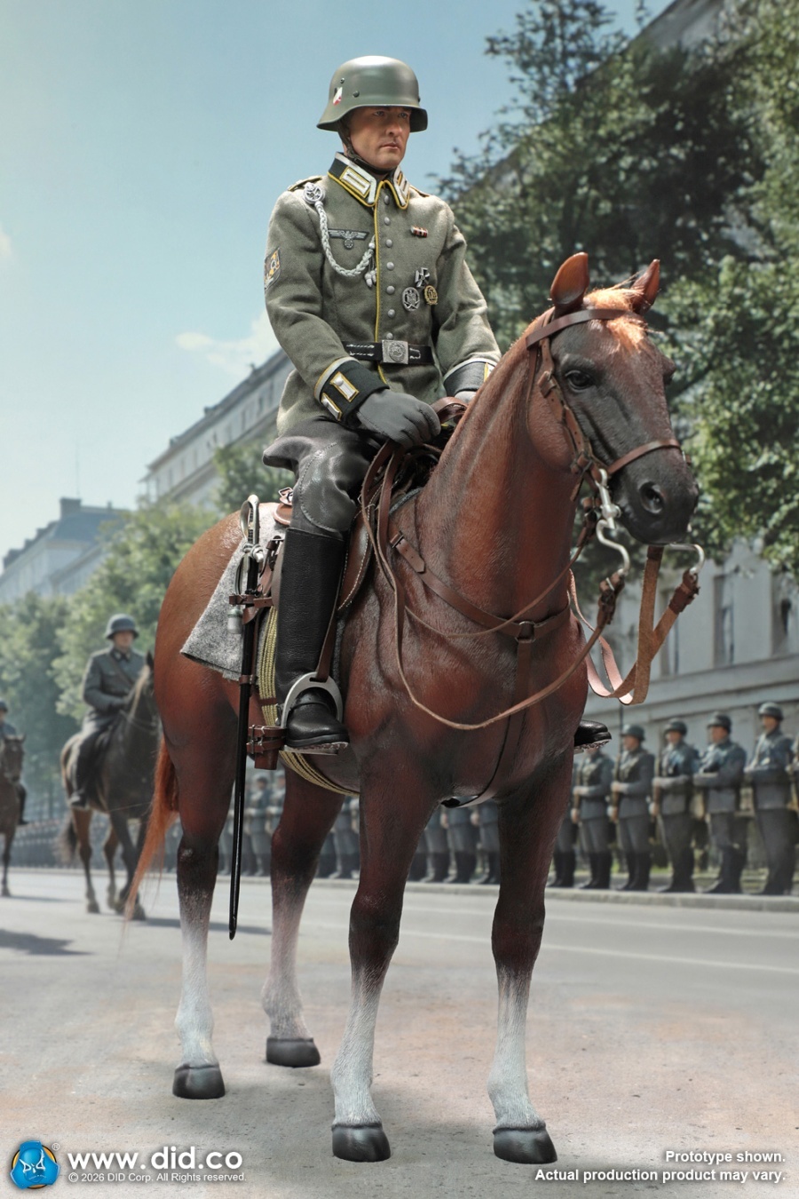 German WWII Brown War Horse (Standing) - in 1/6 scale