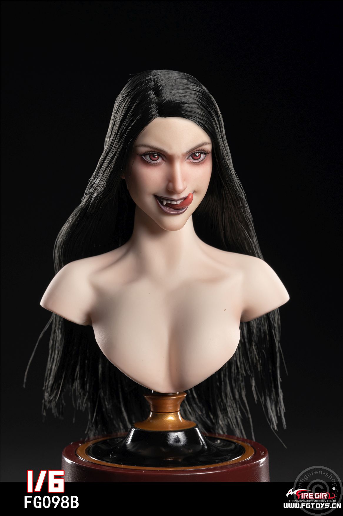 Female Head - The Witch Vampire - Black Hair
