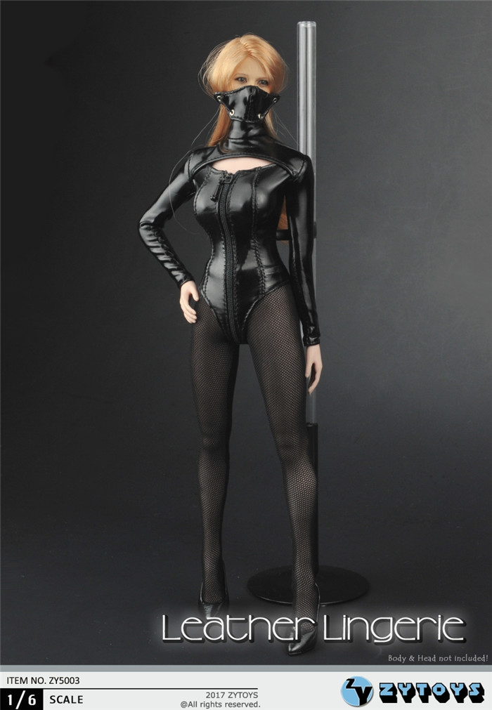 ZY5003-07 Sexy Leather Lingerie Set