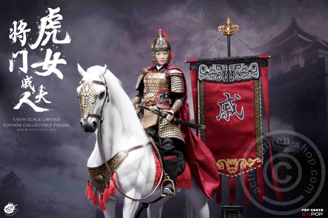Heroine Mrs. Qi + Pferd + Banner