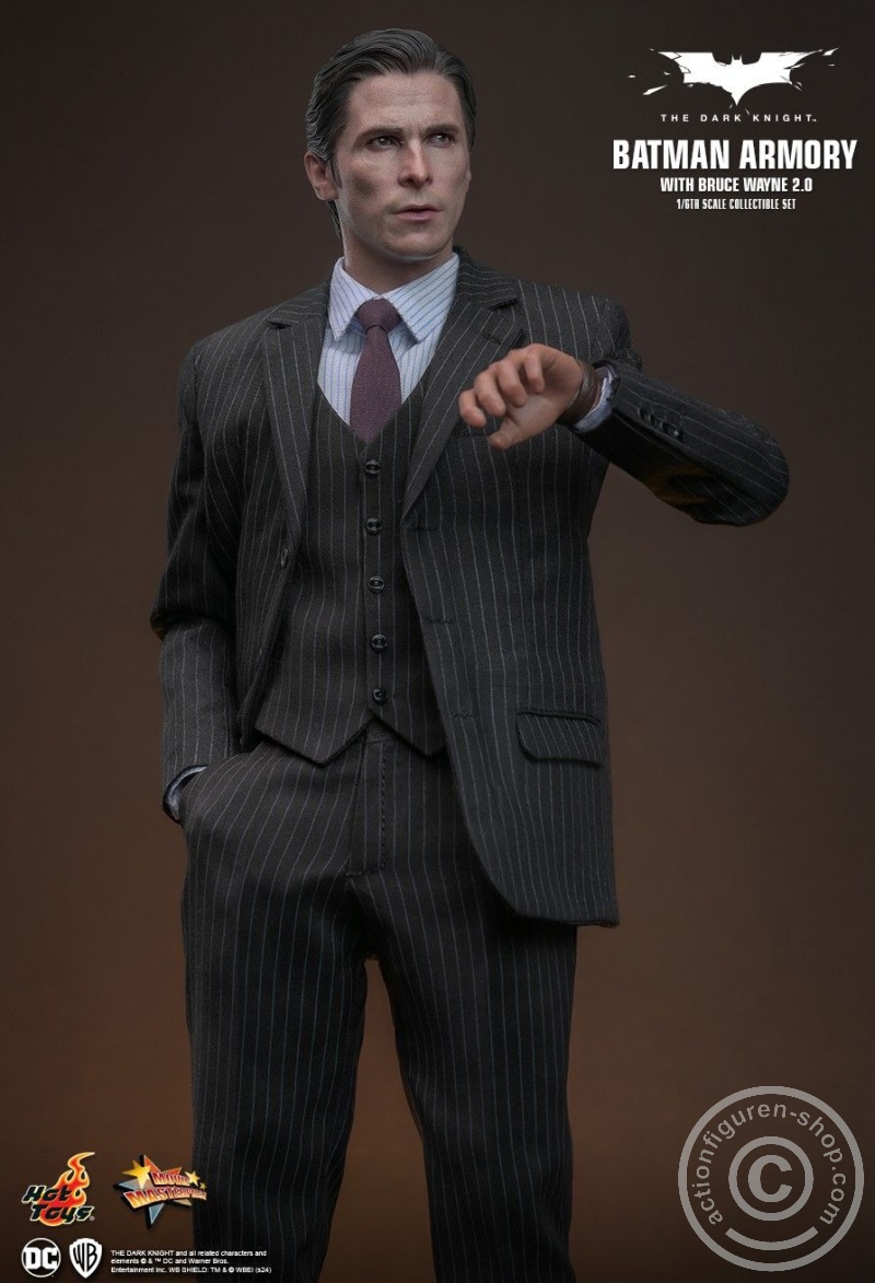 The Dark Knight - 1/6th scale Batman Armory with Bruce Wayne (2.0) Collectible Set - MMS750