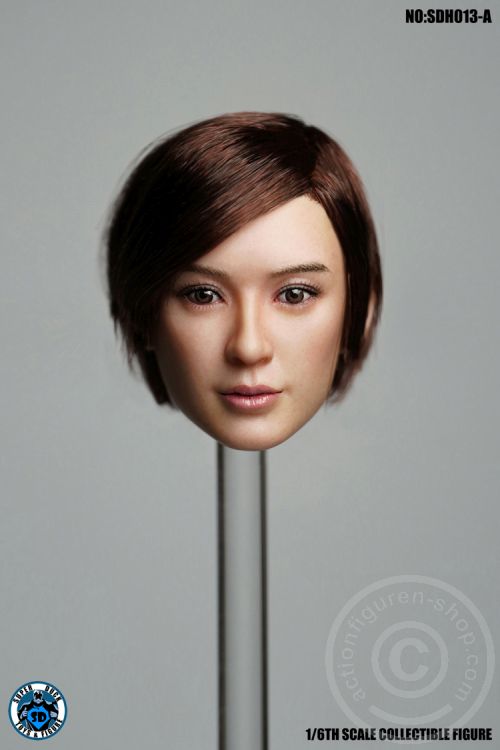 Female Head - red-brown - short Hair