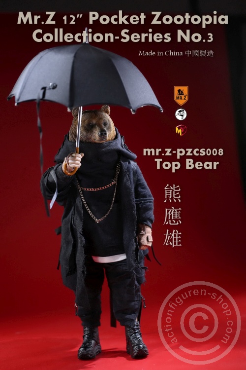 MRZpccs08-10 Top Bear - 12" Pocket Zootopia Collection-Series No.3