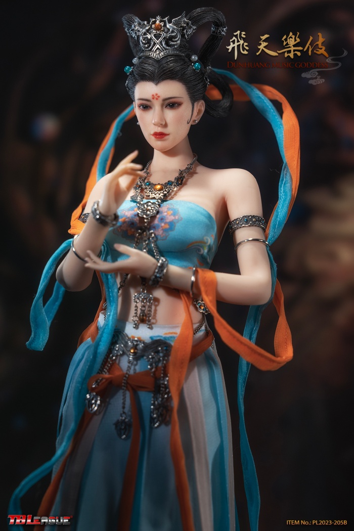 Dunhuang Music Goddess - Blue