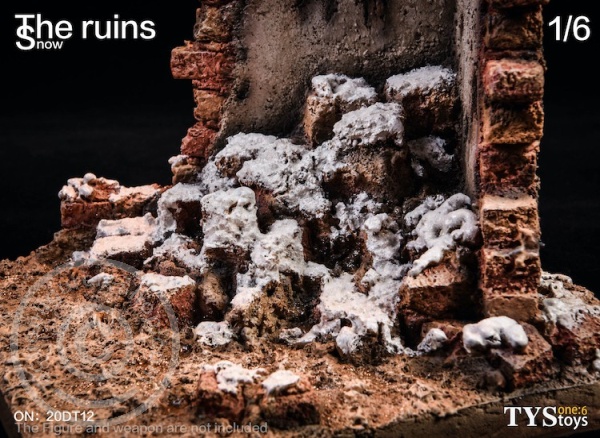 20DT12-03 The Ruins Snow - Diorama