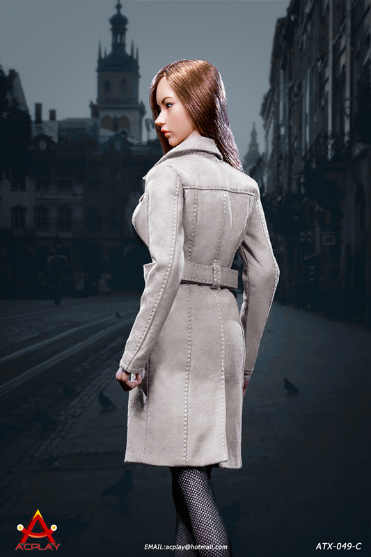 Female Trench Coat Suit - grey