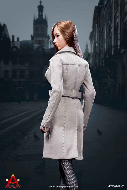 ACP049C-01 Female Trench Coat Suit - grey