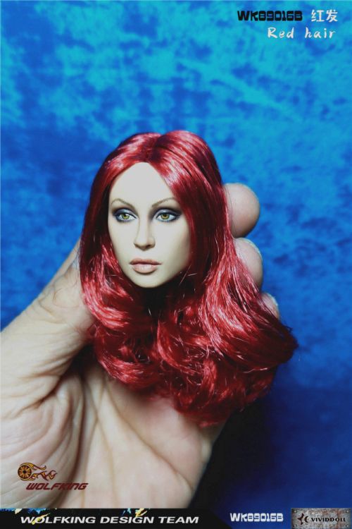 WK89016B-05 Kopf - long red Hair