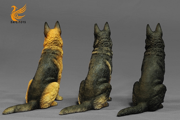 DF001A-04 Schäferhund - dunkel - sitzend