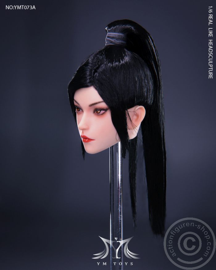 Head - Meier Girl - black Braid - Pin-Up Hair