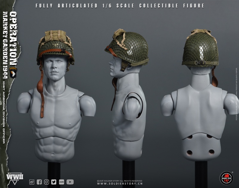U.S. Army 101st Airborne Division Officer - WWII Operation Market Garden - in 1:6 scale