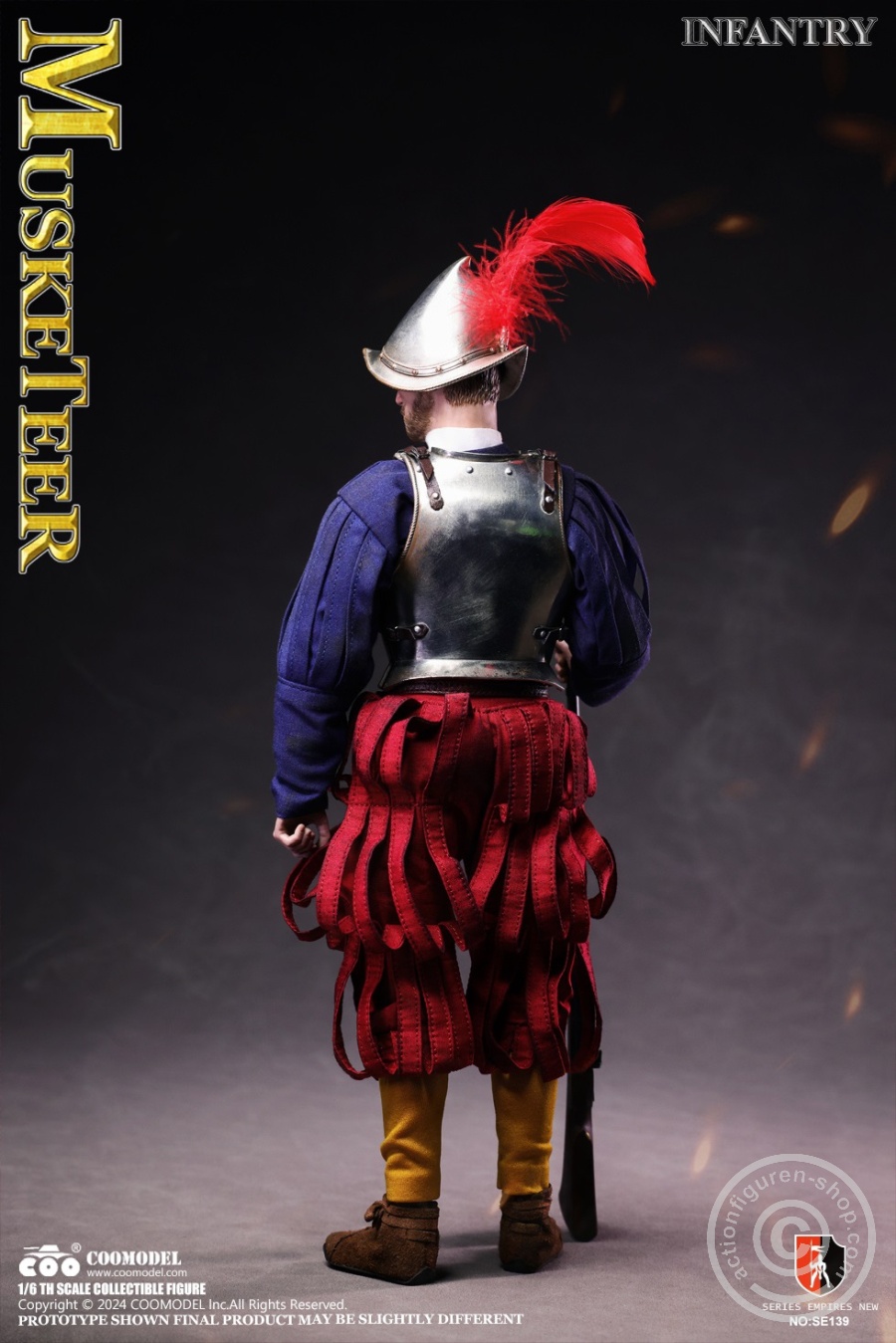 Spanish Conquiastador - Musketeer - (Nickel Silver Edition) - Series Of Empires - in 1/6 scale Spanish Conquiastador - Musketeer - (Nickel Silver Edition) - Series Of Empires - in 1/6 scale