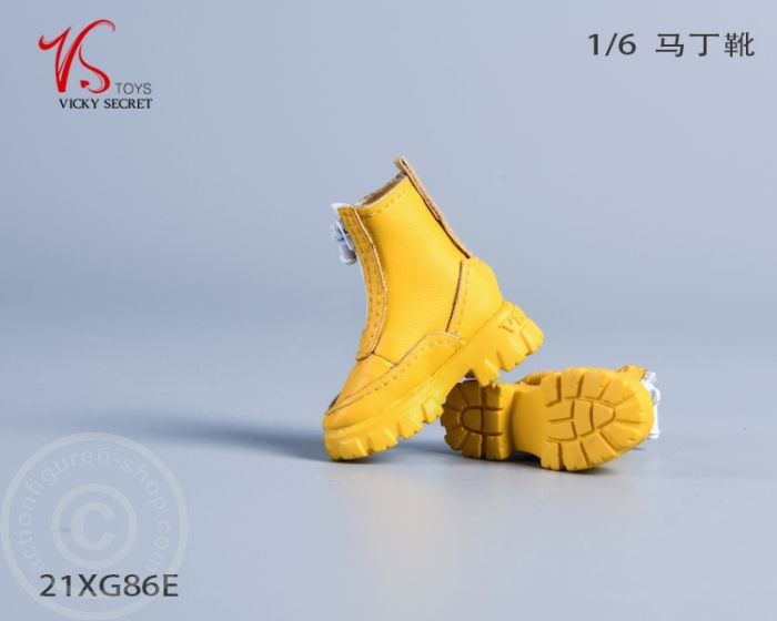Zipper Martin Boots - Female - yellow