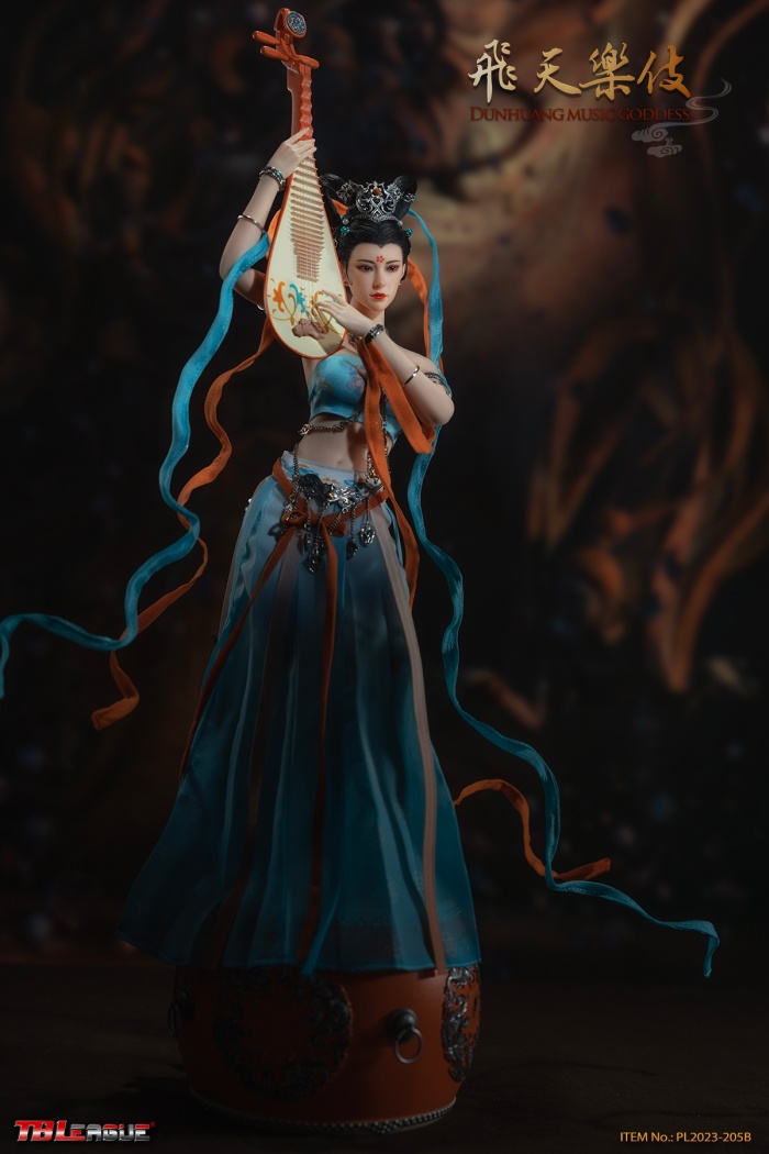 Dunhuang Music Goddess - Blue