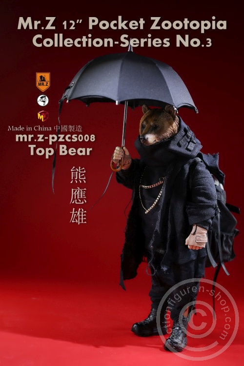MRZpccs08-09 Top Bear - 12" Pocket Zootopia Collection-Series No.3