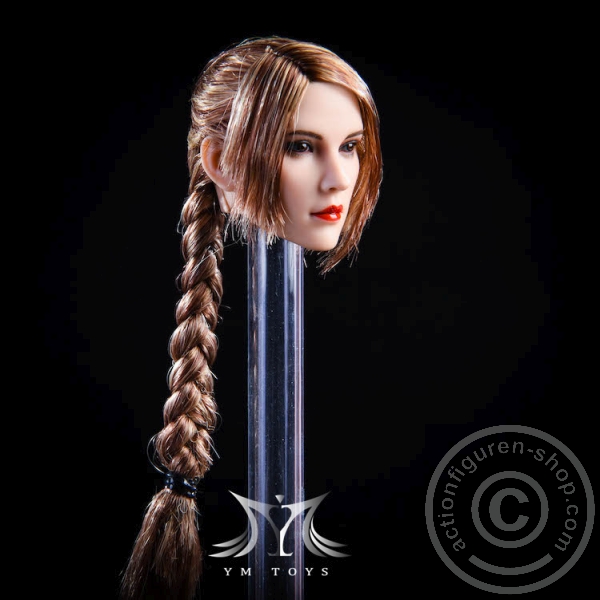 Kopf - braune Haare - Zopf