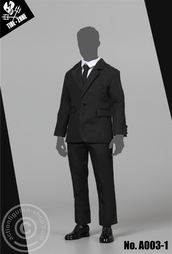 TiZ-A003-1-04 Modern Man Suit Set - schwarz