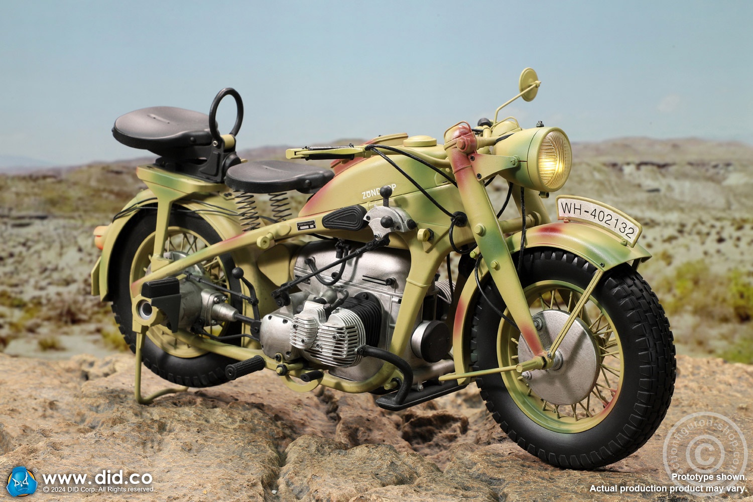 German Zündapp KS 750 Motorcycle with sidecar (Camo) - in 1/6 scale