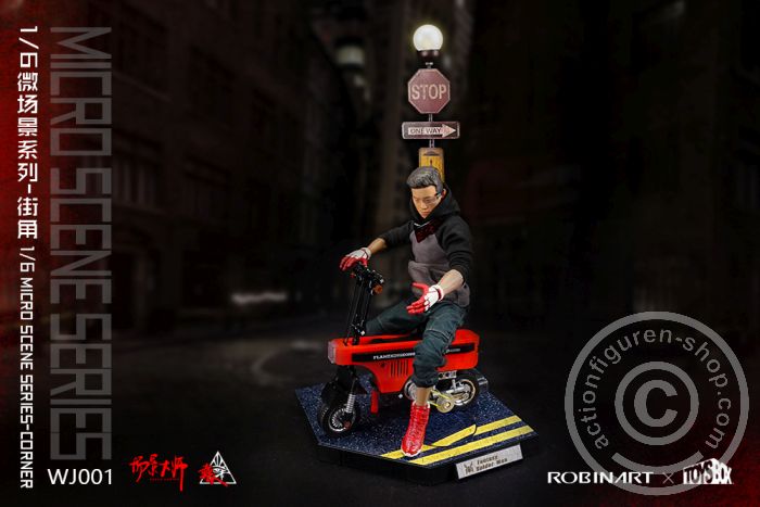 TB-WJ001-07 Street Corner Dio with Lamp & Signs