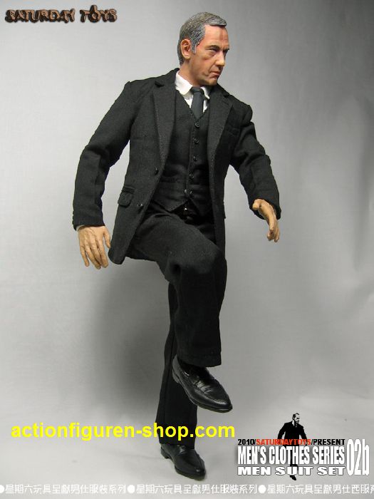 STMS02b-10 Men Suit Set 02 - black