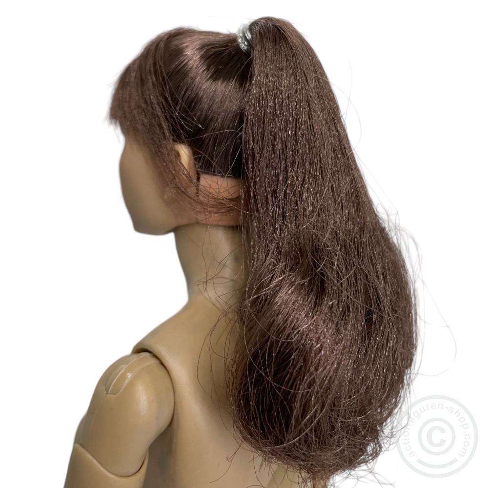 Female Head w/ brown long braid - real Hair Female Head w/ brown long braid - real Hair