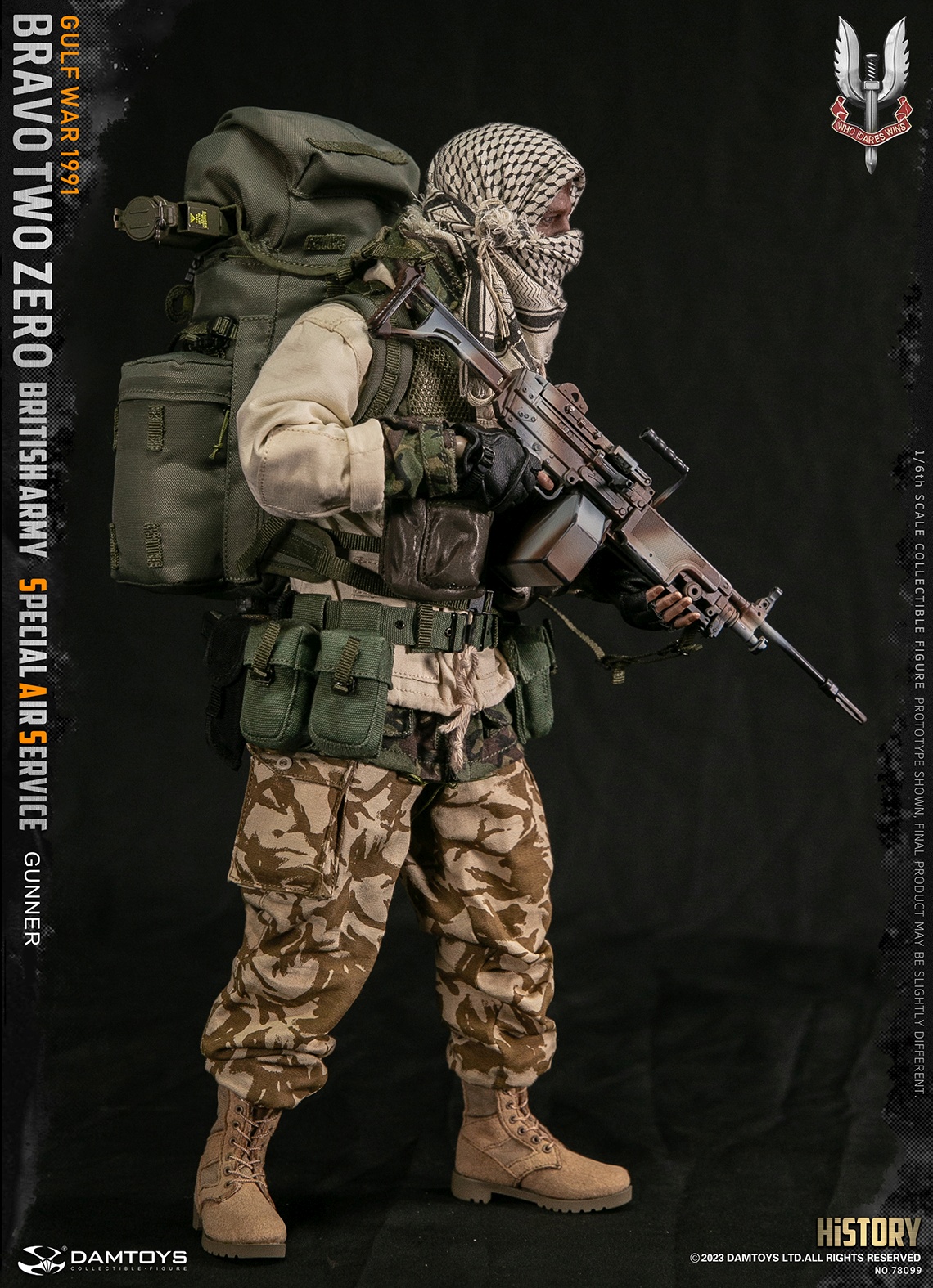 Bravo Two Zero - British Army Special Air Service (SAS) Gunner - Gulf War 1991 - in 1/6 scale Bravo Two Zero - British Army Special Air Service (SAS) Gunner - Gulf War 1991 - in 1/6 scale