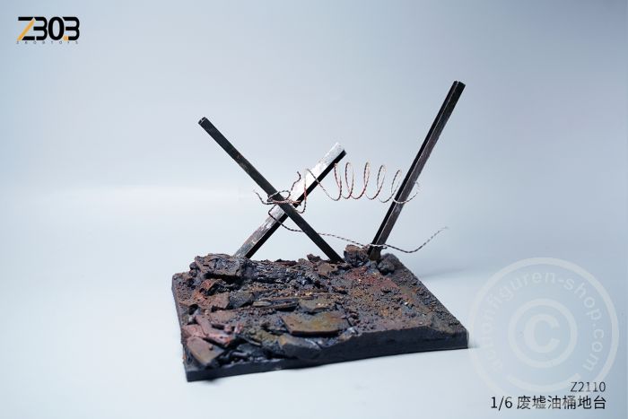 Ruined Oil Drum Platform - Diorama